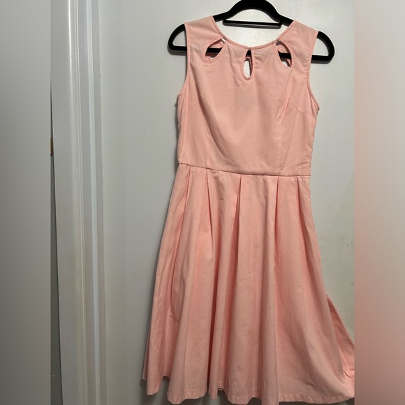 open lace back dress Lindy Bop Cherel Pink Toucan Birds Tropical Dress  HerSecretCloset.co.uk